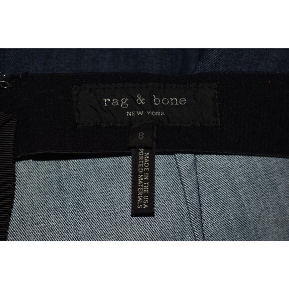 RAG & BONE $188 Dark Wash Stretch Denim Skinny Ankle Jean Elastic Waist Size 8 - Picture 3 of 3